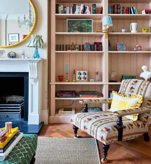 Luxury living room with upholstered furniture