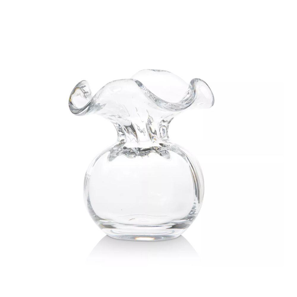 Fluted glass bud vase
