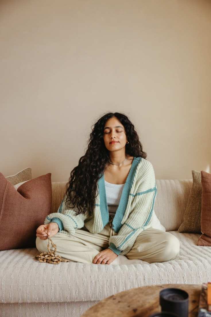 Woman meditating