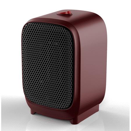 Mainstays Personal Electric Space Heater 400w for Indoor, Portable Electric Heater for Home, Ptc Ceramic for Fast Safe Energy Efficiency, Red