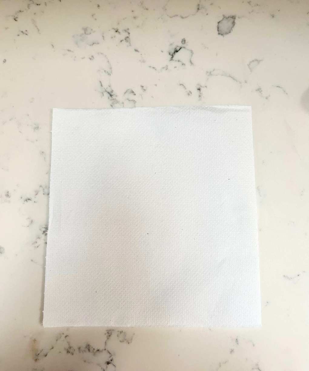 White paper towel on kitchen worktop