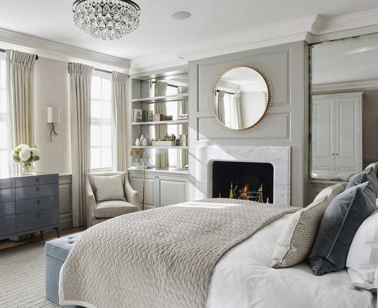 Grey accents in a bedroom