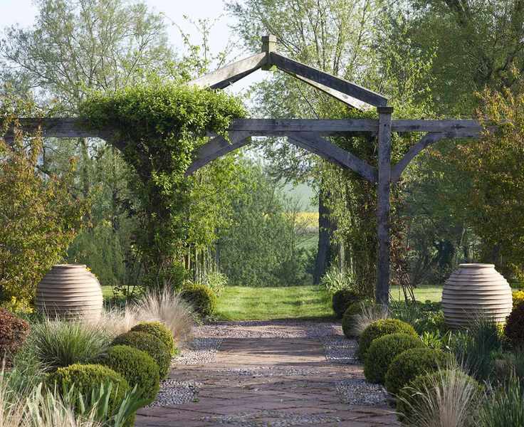 Designing a pergola - The Pergola Walk at Mitton Manor Gardens in Staffordshire