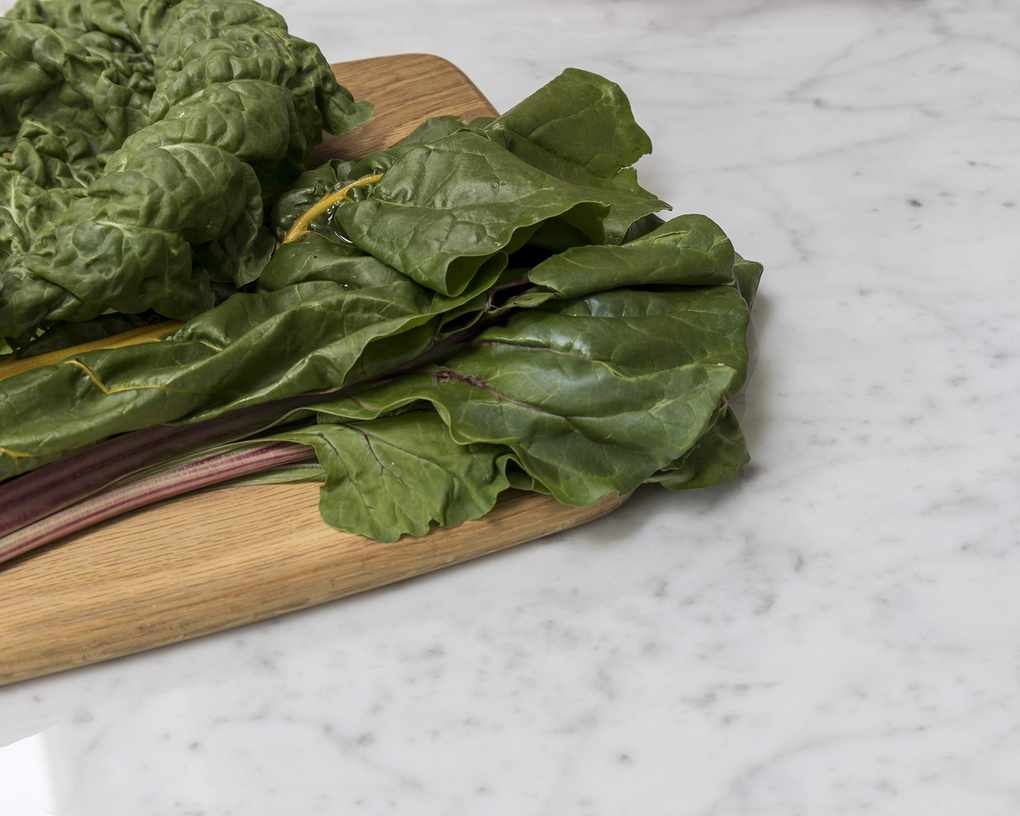 Close-up shot of spinach leaves