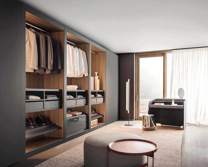 Large closet with hanging space and shelving