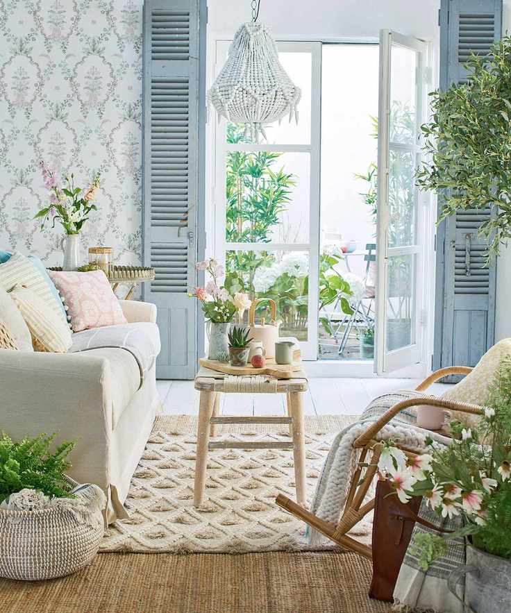 French windows with shutters