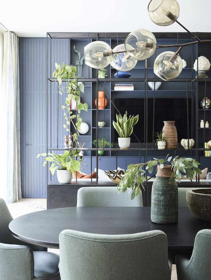 Shelves decorated with plants