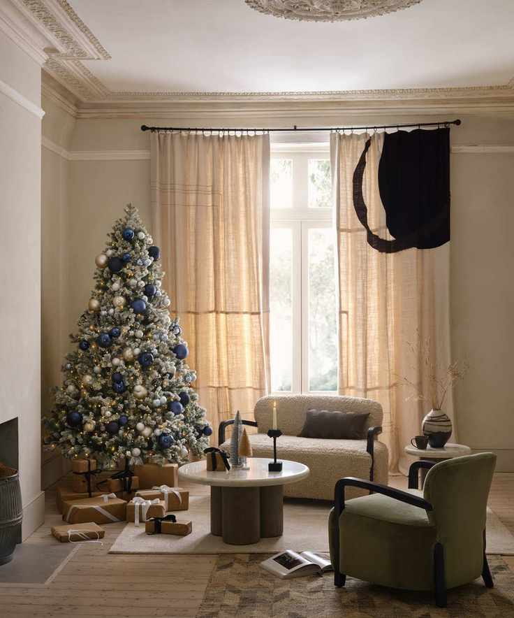 Flocked Christmas tree