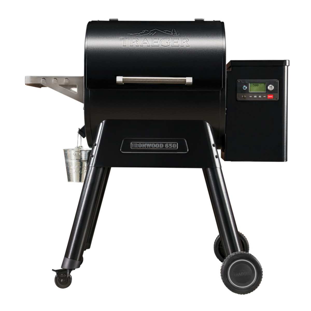 A Traeger Ironwood 650 Smoker on a white background