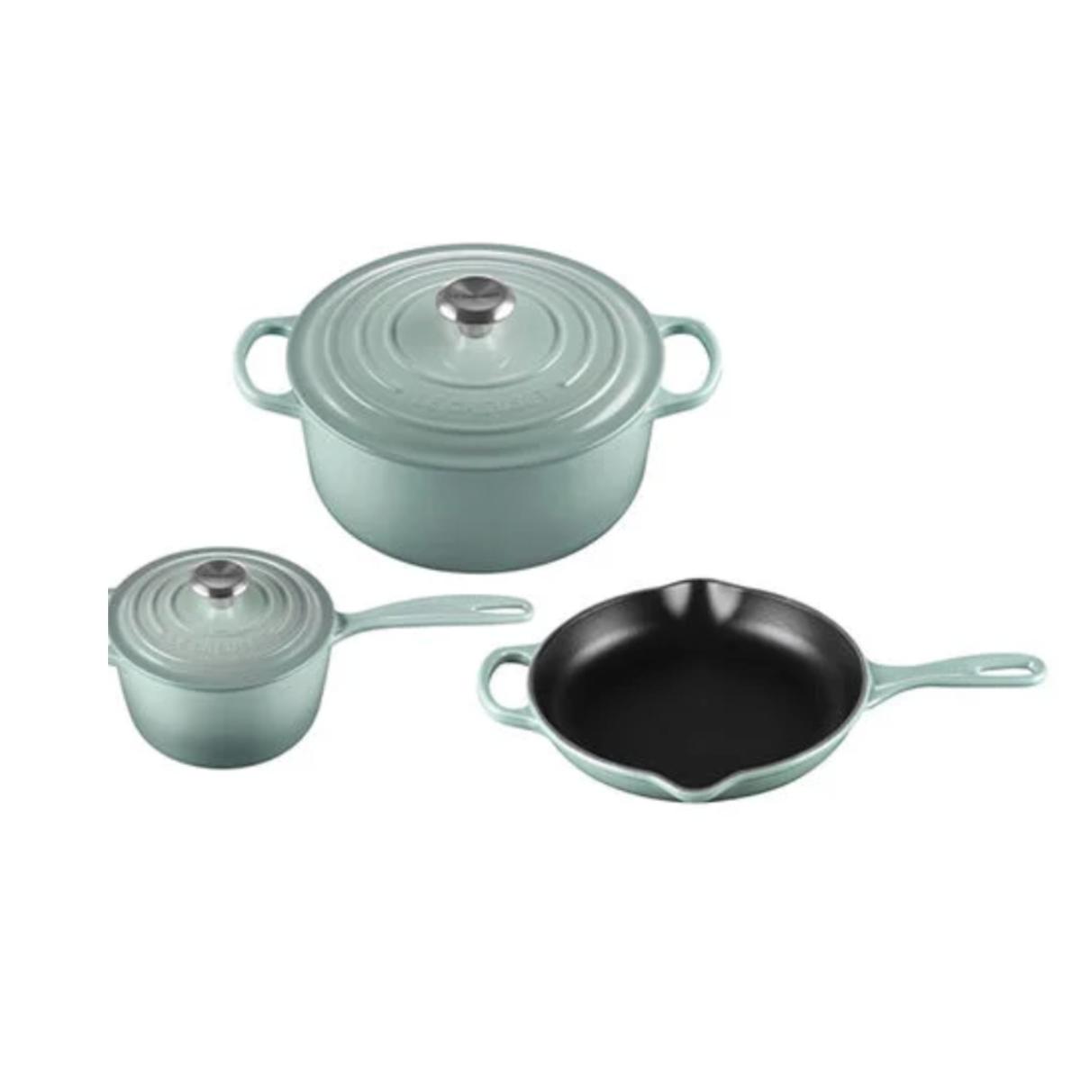 Le Creuset, 3-Piece Enameled Cast Iron Cookware Set
