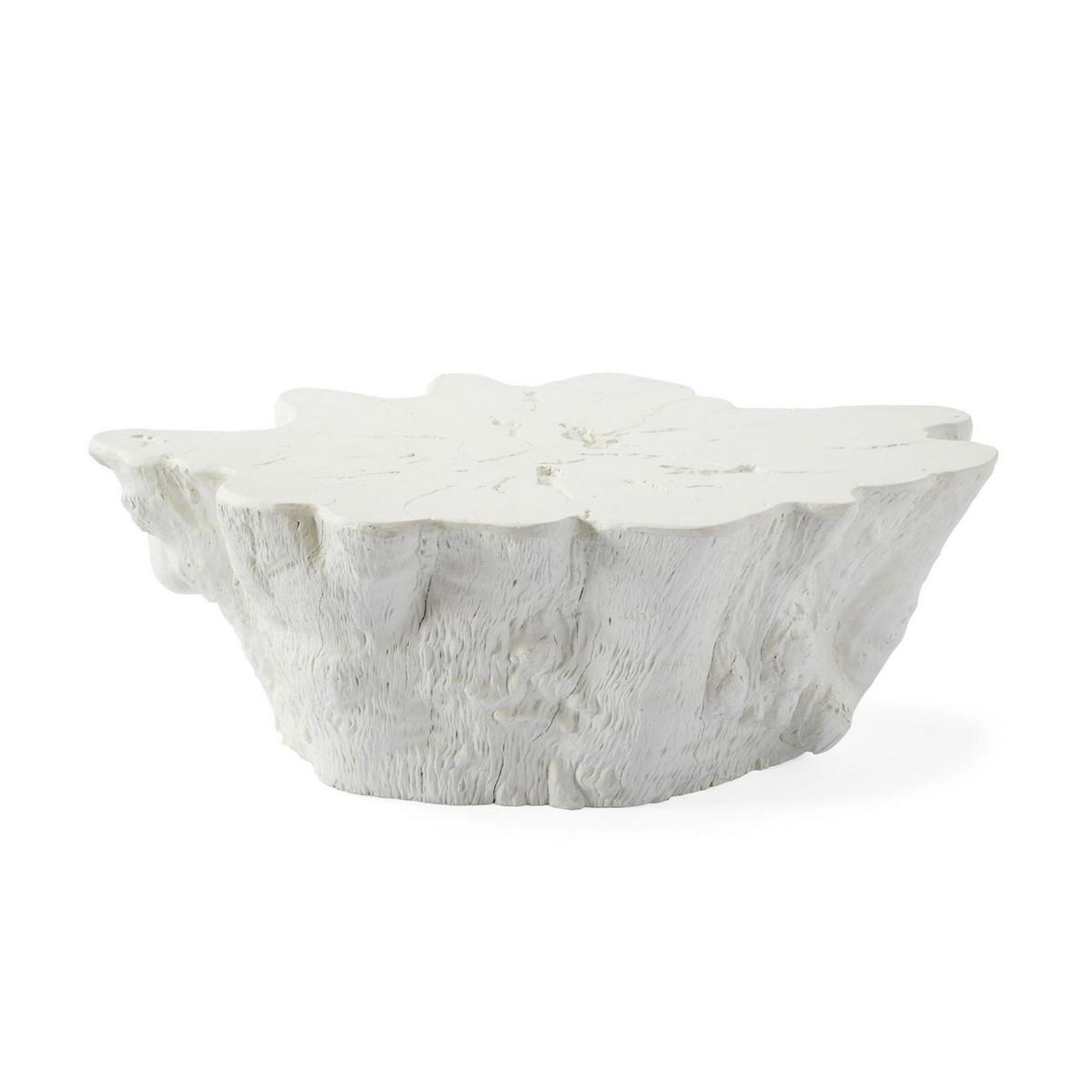 Tree root coffee table in white
