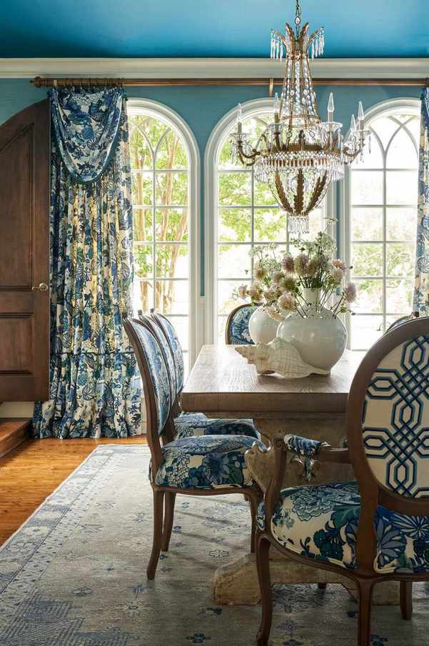Dining room with antique decor