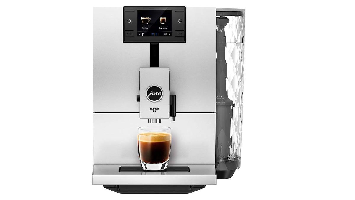 JURA ENA 8 coffee maker on a white background