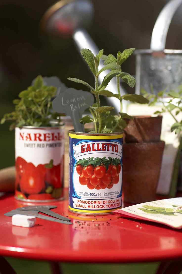 tin herb planter idea