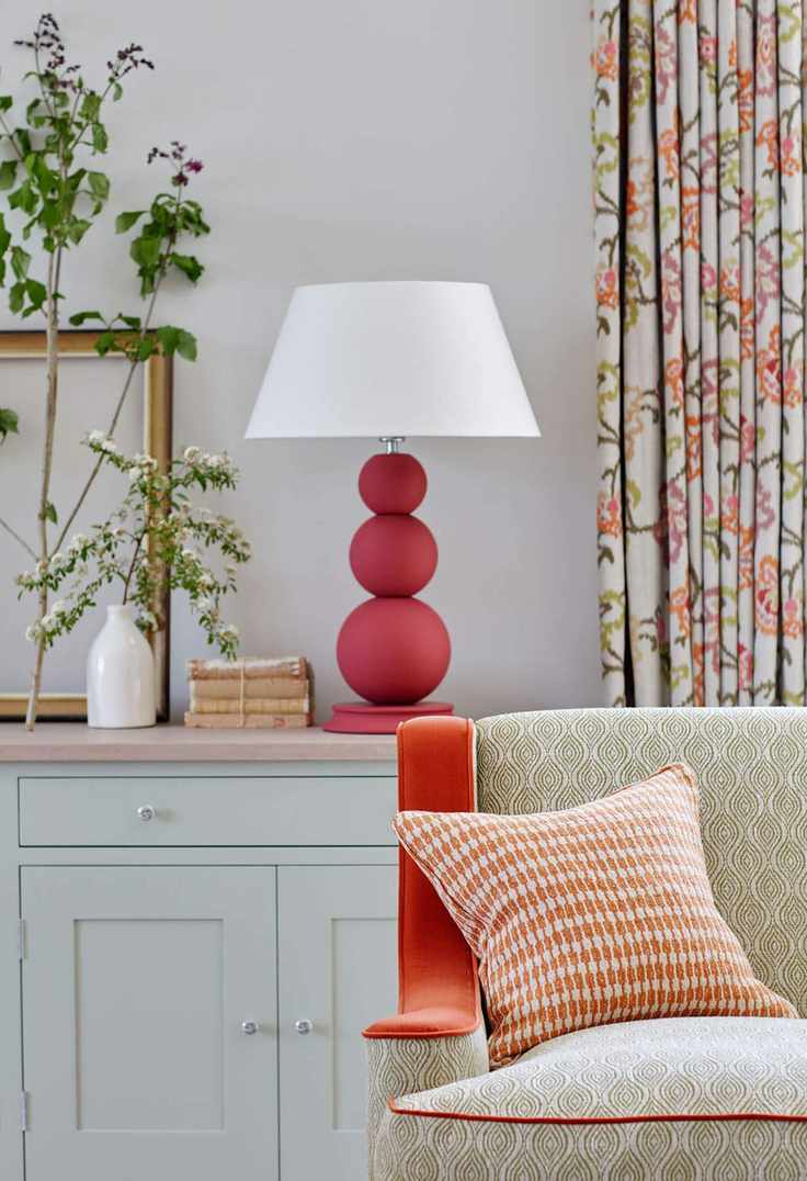 Chair and lamp. Tips for choosing upholstery fabric