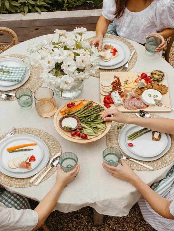 Garden Party dinner party - cheese board - summer - appetizers