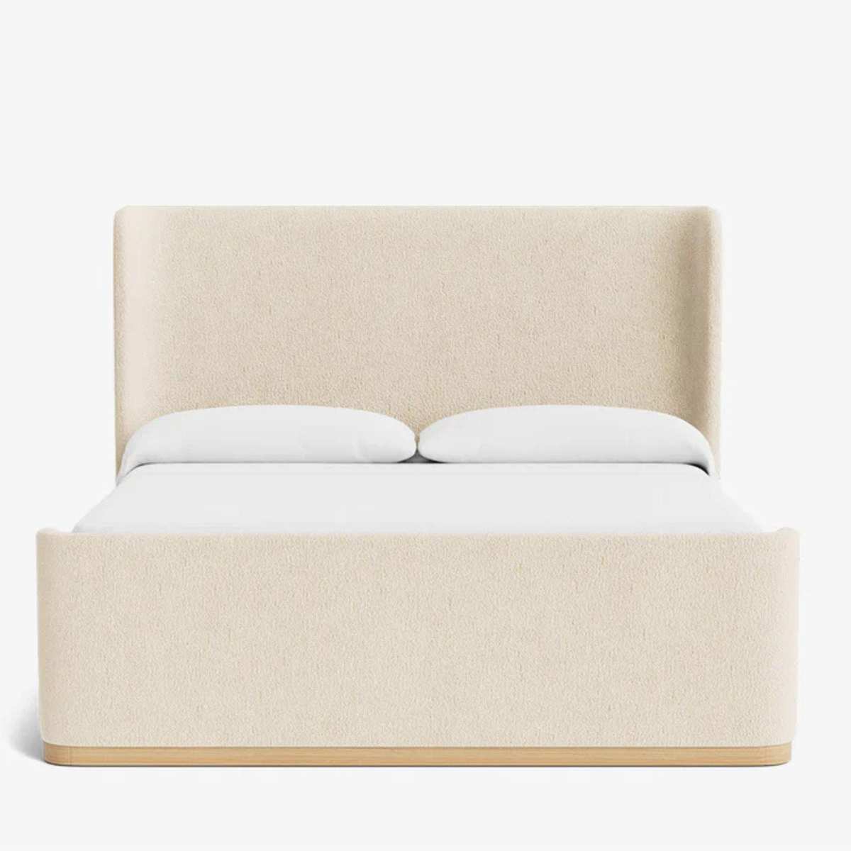 Denning Ivory Boucle Upholstered Bed