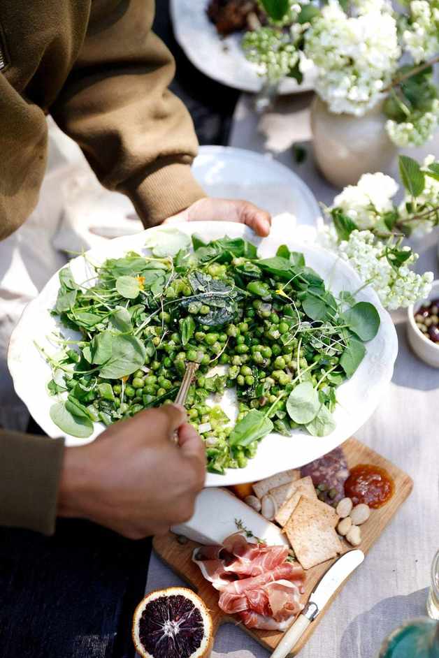 pea salad with mint