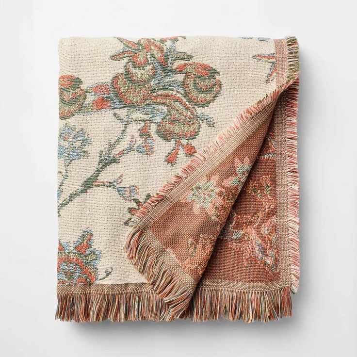 Throw Allover Jacquard Floral Multi Color