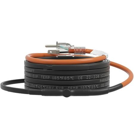 Kffkff Self-Regulating Pipe Heating Cable, 30-Feet 5w/ft Heat Tape for Pipes Freeze Protection, Protects Pvc Hose, Metal and Plastic Pipe From Freezing, 120v