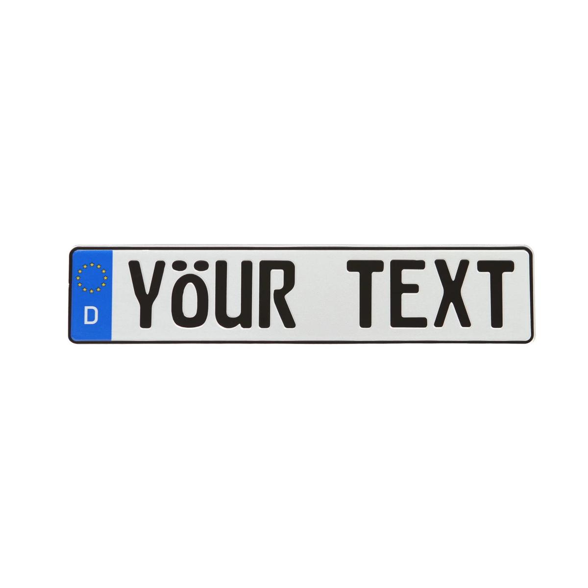Custom European License Plate