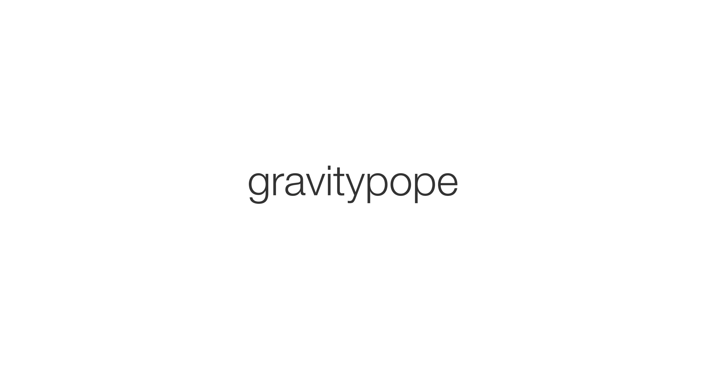 The Quiet Rise of Gravitypope