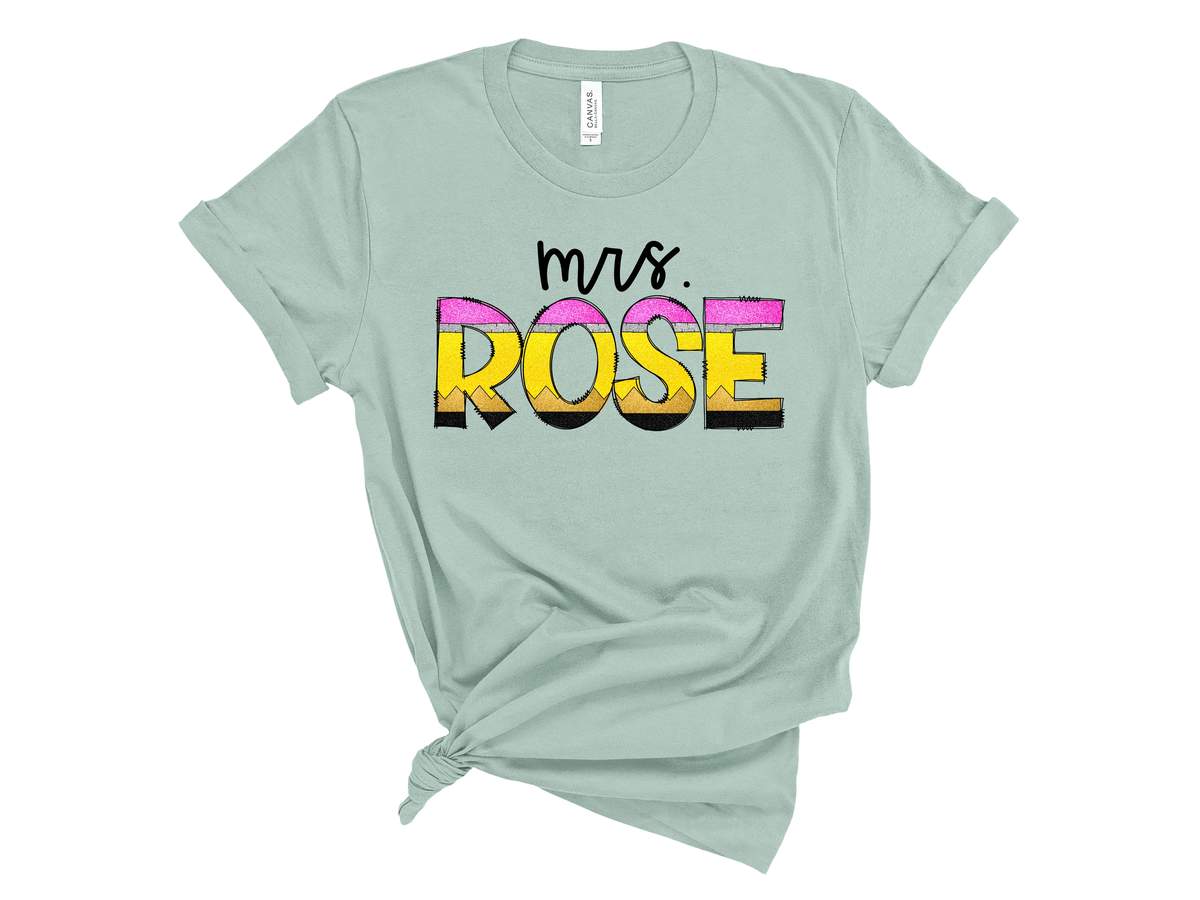CUSTOM Pencil Name Tee